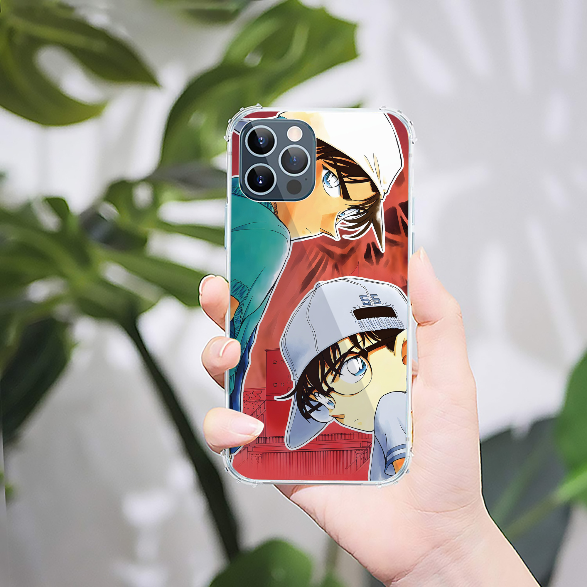 （画像用） 名探偵コナン Detective Conan 【iPhone 12シリーズ対応】透明スマホケース（クリアソフトケース）